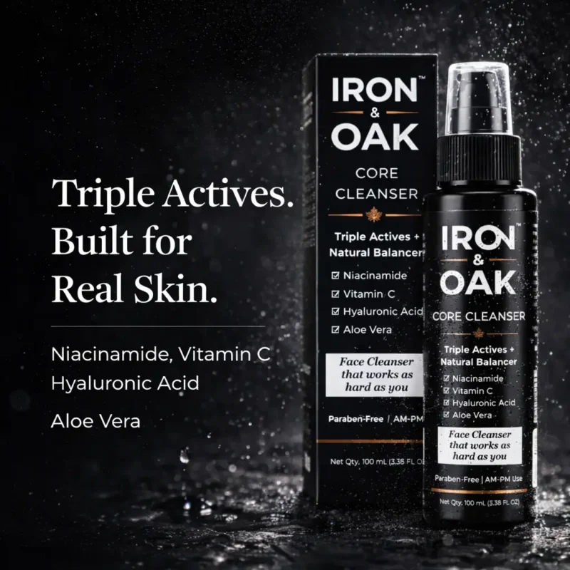core cleanser with triple actives for skin balance