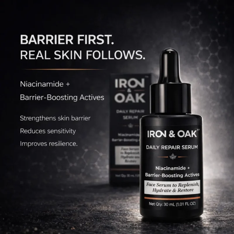 Home daily repair serum for barrier support with niacinamide