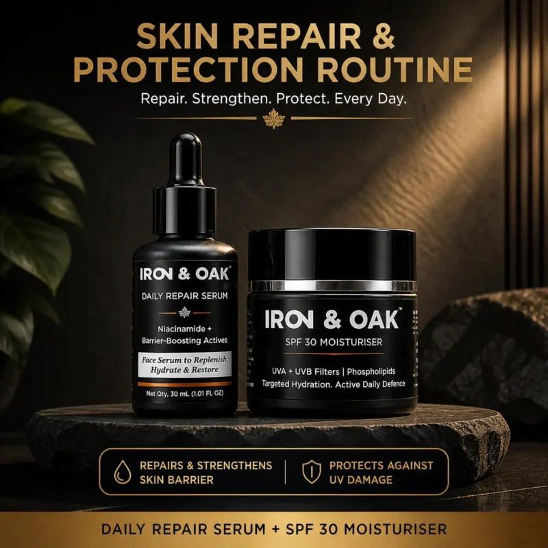 Home beard & skin care routine | core cleanser & natural beard oil value pack